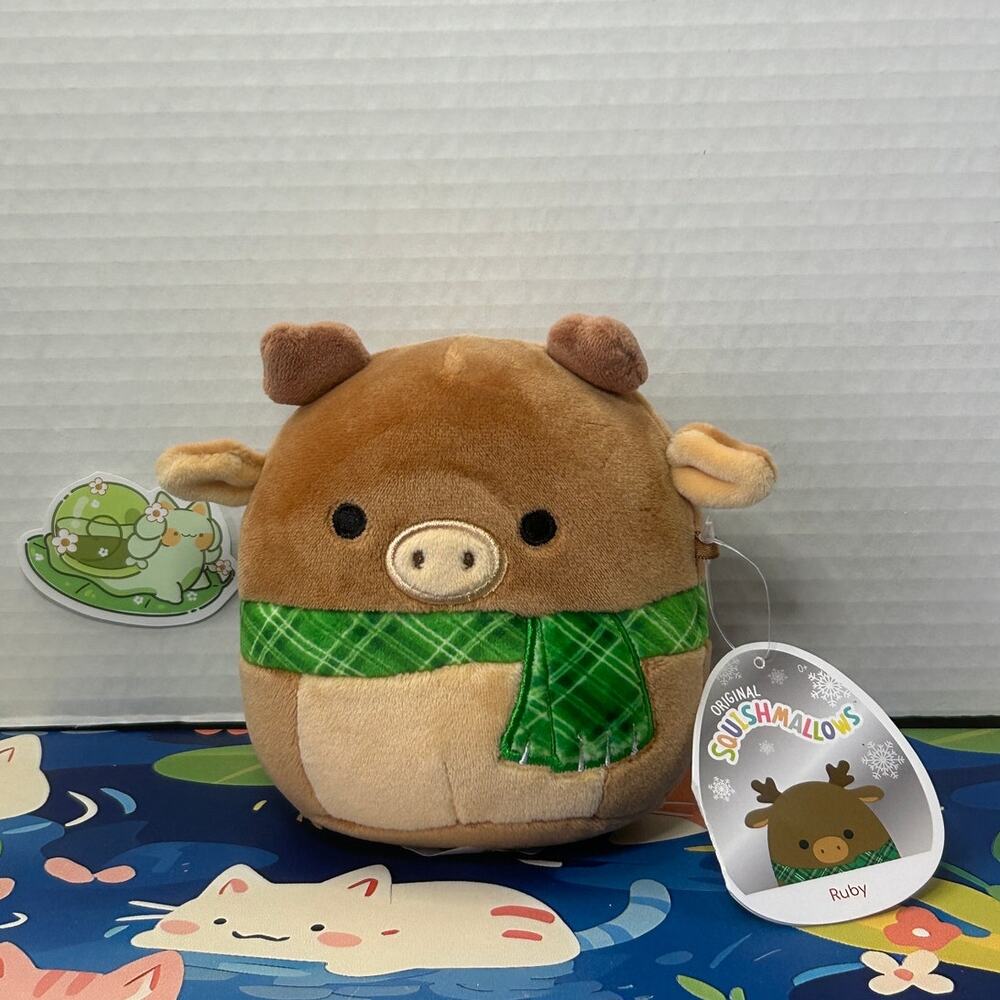 Squishmallow Ruby the Reindeer 5" Plush Stuffed Animal Toy Doll